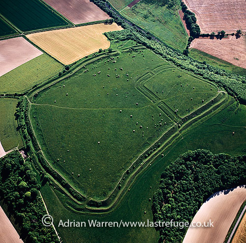 Hod Hill, Iron age hill fort and Roman camp, Blackmore Vale, Blandford Forum, Dorset, England